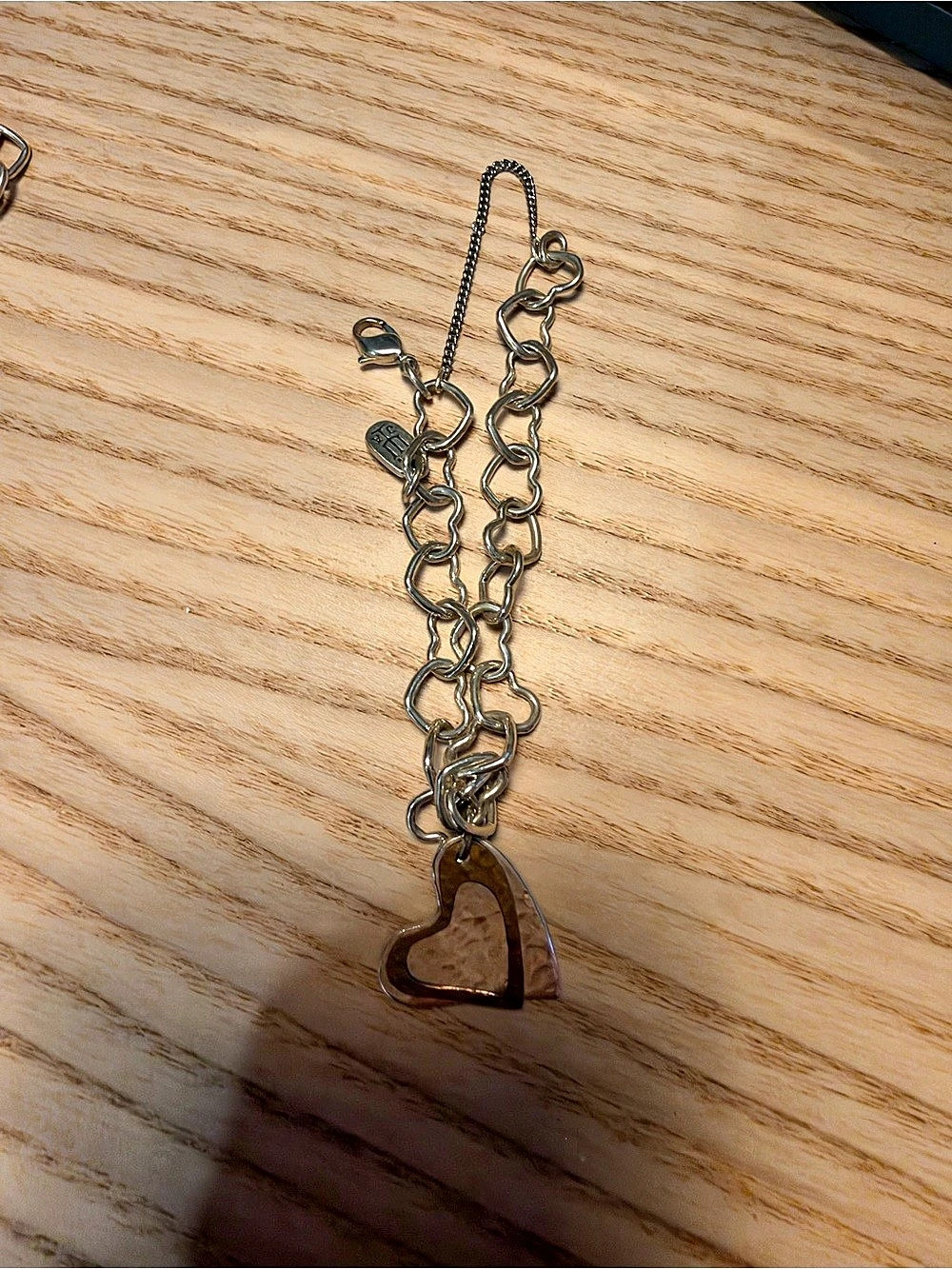 Brighton Mixed-Tone Chain Heart Pendant Necklace